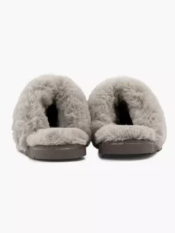 Taupe Leren Instap Pantoffel -Vanharen 2110922 H4