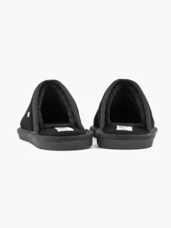 Zwarte Leren Instap Pantoffel -Vanharen 2110945 H4