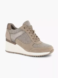 Taupe Sneaker Sleehak -Vanharen 2111128 H6