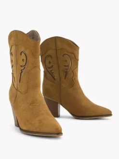 Cognac Cowboy Laarzen -Vanharen 2112207 H5