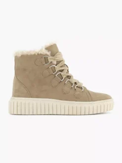 Beige Hoge Sneaker Gevoerd