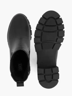 Zwarte Leren Chelsea Boot Hak -Vanharen 2114607 H3