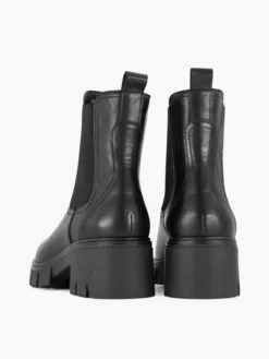 Zwarte Leren Chelsea Boot Hak -Vanharen 2114607 H4