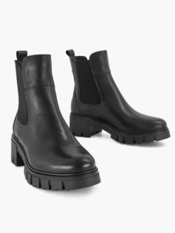 Zwarte Leren Chelsea Boot Hak -Vanharen 2114607 H5