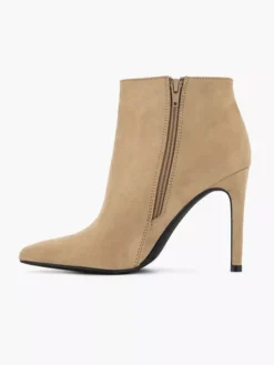 Zandkleurige Enkellaars Hoge Hak -Vanharen 2119493 H2