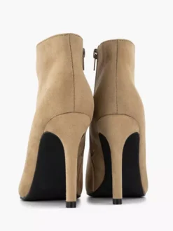 Zandkleurige Enkellaars Hoge Hak -Vanharen 2119493 H4