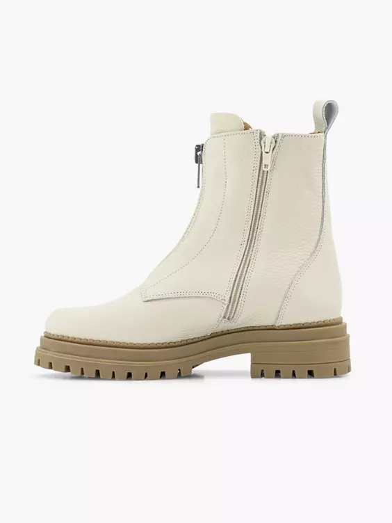 Off White Leren Boot Sierrits 4 Off White Leren Boot Sierrits - Afbeelding 2