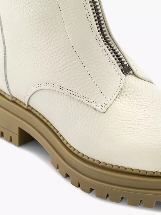 Off White Leren Boot Sierrits 7 Off White Leren Boot Sierrits - Afbeelding 5