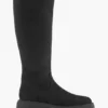Zwarte Chunky Lange Laarzen -Vanharen 2120793 H1