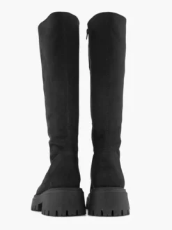 Zwarte Chunky Lange Laarzen -Vanharen 2120793 H4