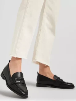 Zwarte Leren Loafer -Vanharen 2121221 H10