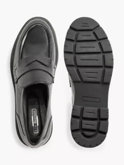 Zwarte Leren Chunky Loafer -Vanharen 2121237 H3