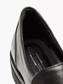 Zwarte Leren Chunky Loafer -Vanharen 2121237 H5