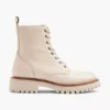 Beige Leren Veterboot -Vanharen 2121570 H1