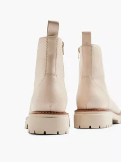 Beige Leren Veterboot -Vanharen 2121570 H4