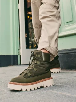 Groene Veterboot Gewatteerd -Vanharen 2122732 H9