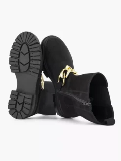 Zwarte Chelsea Boot Sierketting -Vanharen 2122756 H4