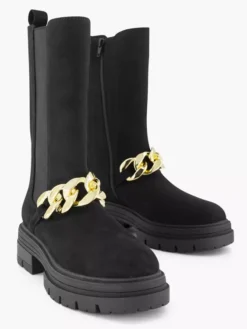 Zwarte Chelsea Boot Sierketting -Vanharen 2122756 H5