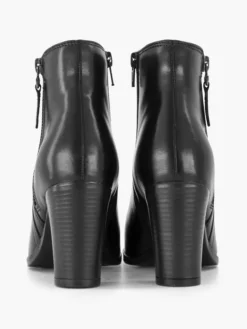 Zwarte Leren Enkellaars -Vanharen 2125487 H4