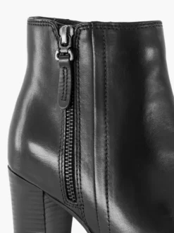 Zwarte Leren Enkellaars -Vanharen 2125487 H5