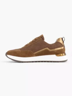 Cognac Leren Sneaker -Vanharen 2126039 H2