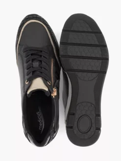 Zwarte Leren Sneaker -Vanharen 2126120 H3