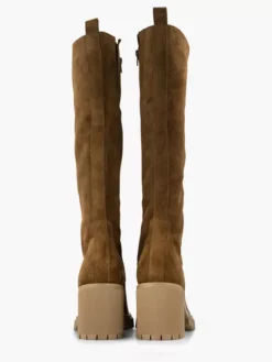 Bruine Lange Suéde Laarzen Hak -Vanharen 2126383 H4