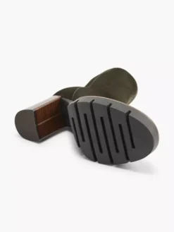 Groene Leren Enkelaars -Vanharen 2126622 H3