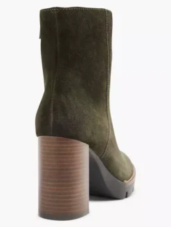 Groene Leren Enkelaars -Vanharen 2126622 H4