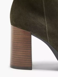 Groene Leren Enkelaars -Vanharen 2126622 H5