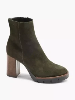 Groene Leren Enkelaars -Vanharen 2126622 H6