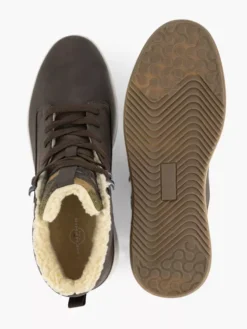 Bruine Hoge Sneaker Gevoerd -Vanharen 2127143 H5