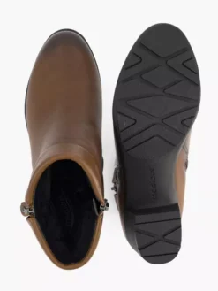 Bruine Leren Enkellaars -Vanharen 2127381 H3