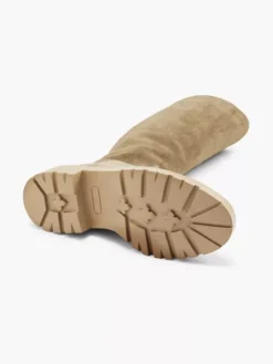 Taupe Lange Leren Laarzen 12 Taupe Lange Leren Laarzen -Vanharen 2131671 H4