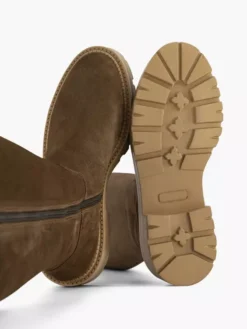 Bruine Lange Leren Laarzen -Vanharen 2131682 H3