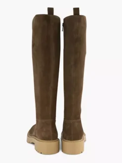 Bruine Lange Leren Laarzen -Vanharen 2131682 H4