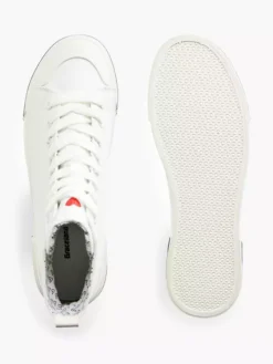 Witte Hoge Canvas Sneaker Hartje -Vanharen 2140720 H3