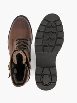 Bruine Leren Veterboot Gesp -Vanharen 2141350 H3