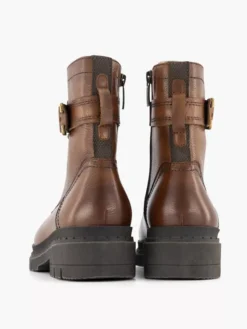 Bruine Leren Veterboot Gesp -Vanharen 2141350 H4