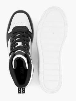 Zwart Witte Hoge Sneaker -Vanharen 2143698 H3