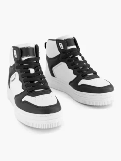 Zwart Witte Hoge Sneaker -Vanharen 2143698 H5