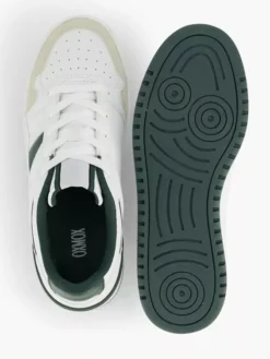 Witte Retro Sneaker Groen -Vanharen 2144581 H3