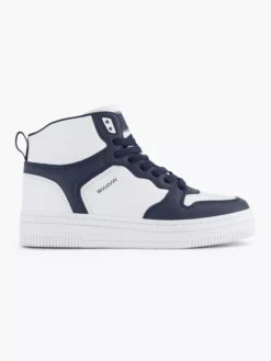 Blauw Witte Hoge Sneaker