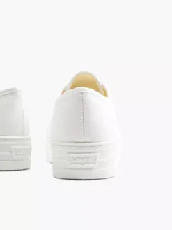 Levis Witte Platform Canvas Sneaker -Vanharen 2145749 H4
