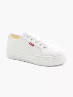 Levis Witte Platform Canvas Sneaker -Vanharen 2145749 H6