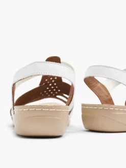 Easy Street Witte Leren Sandaal -Vanharen 2147080 H4