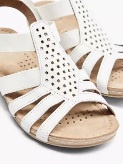 Easy Street Witte Leren Sandaal -Vanharen 2147080 H5