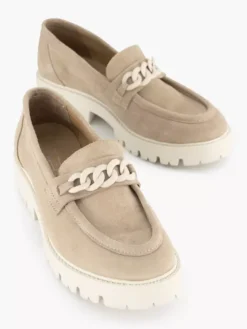 Taupe Suéde Chunky Loafer Sierketting -Vanharen 2147392 H5