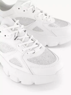Witte Chunky Sneaker Steentjes -Vanharen 2152352 H3