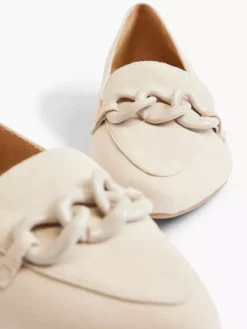 Beige Leren Loafer Sierketting -Vanharen 2153196 H5